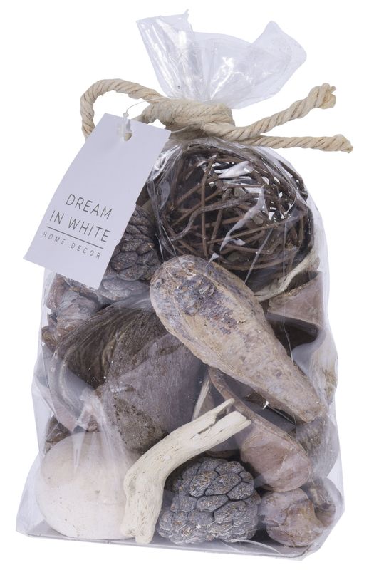 Natur Deko Pflanzen Basteln Holz Rinde Streudeko Tischdeko Weiß Braun 300g