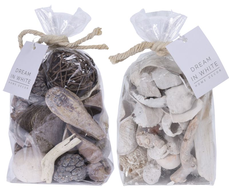 Natur Deko Pflanzen Basteln Holz Rinde Streudeko Tischdeko Weiß Braun 300g