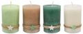 4 Adventskerzen Kerzen Stumpenkerzen Holz Stern Mint Taupe Beige Weihnachten Advent Deko Weihnachtsdeko 1