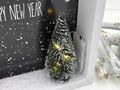 Geldgeschenk Weihnachten Gutschein Verpackung - handgefertigt Weihnachten Geschenkbox mit Tannenbaum LED Lichterkette  4