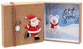 Geldgeschenk Verpackung Weihnachten XMAS Weihnachtsmann Schlittschuh Eisbär Natur Geschenk 1