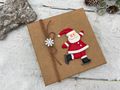 Geldgeschenk Verpackung Weihnachten XMAS Weihnachtsmann Schlittschuh Eisbär Natur Geschenk 5