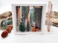 Geldgeschenk Verpackung Kartonage Weihnachten Eule Winterwald Geschenk 3