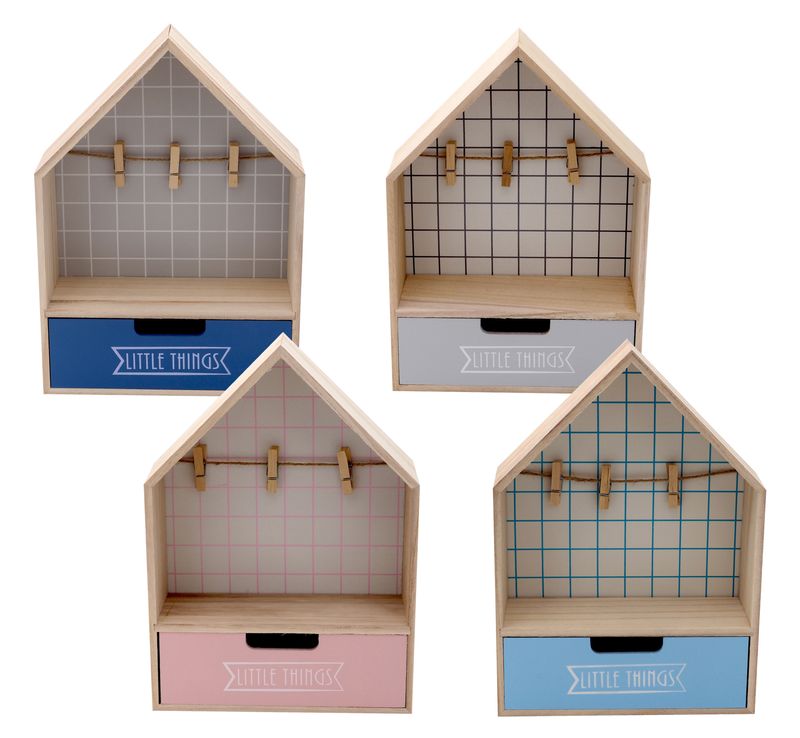 Deko Haus Aufbewahrung Holz Holzhaus Bilderrahmen Kinderzimmer Regal