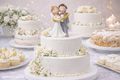 Tortendeko Hochzeitspaar Brautpaar im Ring als Tortenfigur für Hochzeiten, Verlobungen oder Hochzeitsjubiläen 2