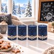 4 Stumpenkerzen  Adventskerzen - hochwertige, handdekorierte, tropffeste, selbstverlöschende Kerzen 3