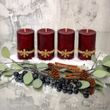Adventskerzen Kerzen Weinrot Bordeaux Rot Stumpen Stumpenkerzen für Adventskranz 3