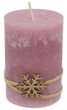 4 Adventskerzen Kerzen Stumpenkerzen Beere Beige Creme Schneeflocke Advent Weihnachten Deko Tischdeko 5