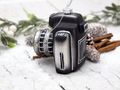 Baumschmuck aus Glas in Schwarz und Silber als Weihnachts Deko 4