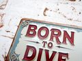 Taucher Schild Blech Metallschild Wohnzimmer, Hobbyraum, Badezimmer, als Deko in Tauchschulen, Surfcafes oder Strandbaar 5