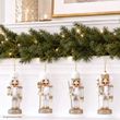 Weihnachtsbaum Anhänger Christbaumschmuck 10cm H - Nussknacker zum Aufhängen 4 Stück 4