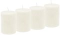4 Rustic Stumpenkerzen Kerzen Creme Tischdeko Party Deko Adventskerzen 1