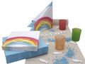 Tischdeko Kommunion Konfirmation Regenbogen Bunt Fisch SET 20 Personen 1