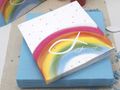 Festliche Tischdekoration Kommunion mit Regenbogen Motiv für 20 Personen 5