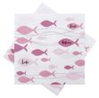 Servietten Fisch Rosa Mauve Glaube Liebe Hoffnung Tischdeko Kommunion Konfirmation 20 Stück 1