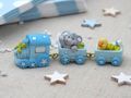 Tischdeko Taufe Baby Hellblau Blau Junge Party Deko SET Babyparty 20 Personen 5