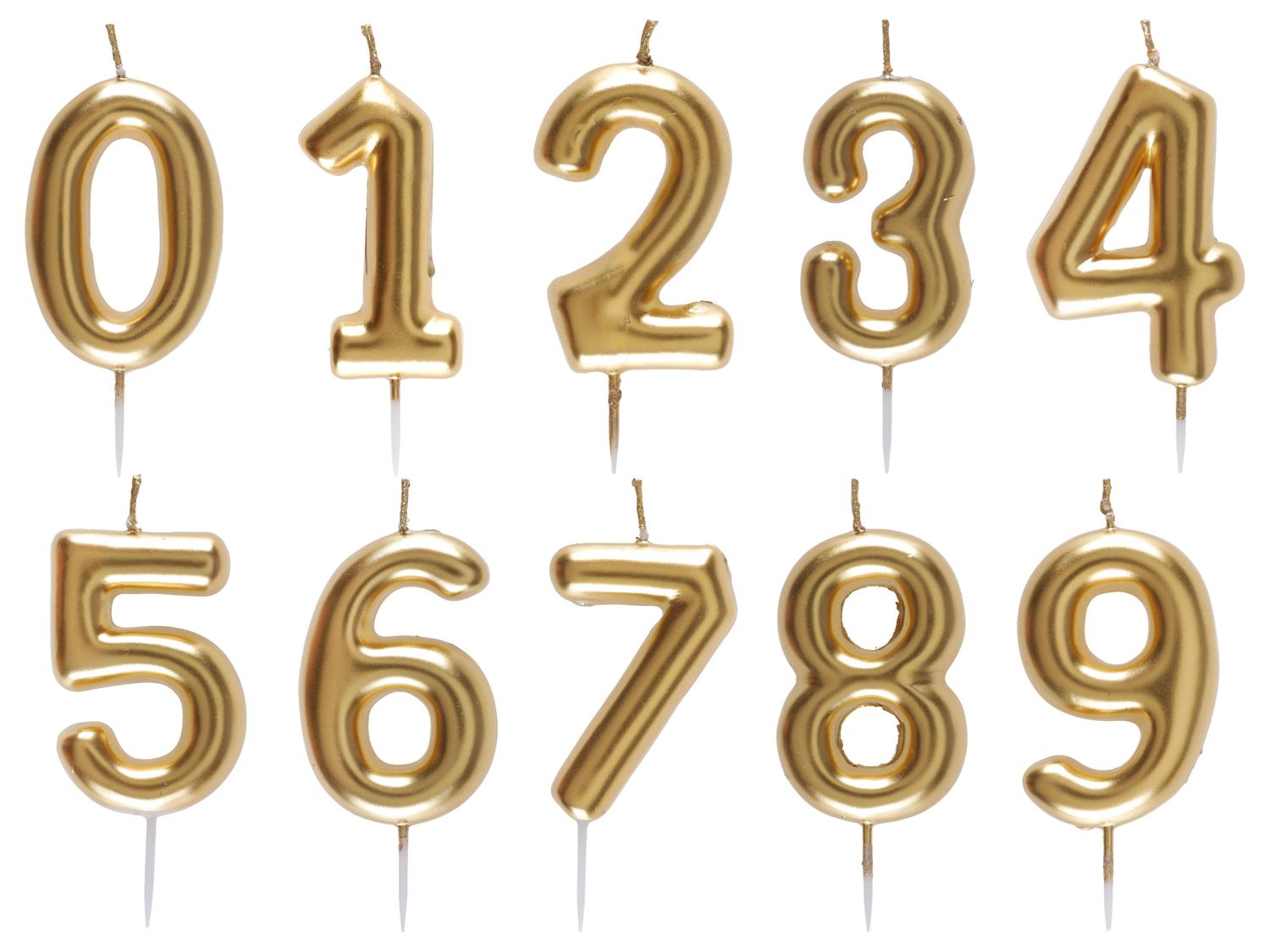 Geburtstag Kerze Geburtstagskerze Tortendeko Zahlen Gold 0 1 2 3 4 5 6 7 8 9 Deko