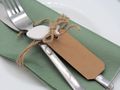 Ehrenplatz Tischdeko Kommunion Eukalyptus Fisch Weiß Grün Vintage 6