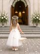 Streukörbchen Hochzeit Blumenkinder – Blumenkörbchen Creme mit Henkel  2