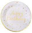 Tischdeko Geburtstag Happy Birthday Gold Pappteller Pappbecher Partygeschirr 2