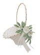 Streukörbchen Blumenkinder Hochzeit – Blumenkorb mit Spitze & Blüten Boho Vintage Creme 1