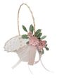 Streukörbchen Rosa Blumenkinder Hochzeit – Blumenkörbchen MIA mit Spitze & Blüten Boho Vintage  1