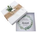 Geldgeschenk Verpackung Personalisiertes Geschenk Kommunion Konfirmation Fisch Weiß Eukalyptus Blätterkranz Mit Name 1