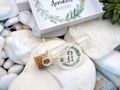 Gastgeschenke Kommunion Konfirmation Hochzeit Geburtstag Glasröhrchen Eukalyptus Blätterkranz Tischdeko 5 Stück 4
