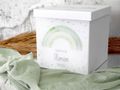 Personalisierte Briefbox Regenbogen Grün - Geschenkbox mit Briefschlitz für Taufe, Kommunion oder Geburtstag   2