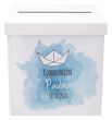 Personalisierte Briefbox Papierboot Boot,  personalisiert mit dem Anlass, dem Namen & dem Datum des Festes 3