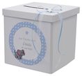 Briefbox Kartenbox Taufe Blau Baby Geburt Tischdeko Personalisiertes Geschenk 3