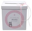 Briefbox Kartenbox Taufe Rosa Baby Geburt Tischdeko Personalisiertes Geschenk 1