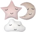 Kissen Plüsch Wolke Mond Stern Kuschelkissen Kinderkissen Dekokissen Deko Baby Taufe Kinderzimmer 1