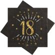 Servietten Tischdeko Geburtstag Schwarz Zahlen Gold 18 20 30 40 50 60 70 Jubiläum Party Deko 2