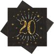 Servietten Tischdeko Geburtstag Schwarz Zahlen Gold 18 20 30 40 50 60 70 Jubiläum Party Deko 3