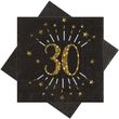 Servietten Tischdeko Geburtstag Schwarz Zahlen Gold 18 20 30 40 50 60 70 Jubiläum Party Deko 4