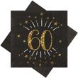 Servietten Tischdeko Geburtstag Schwarz Zahlen Gold 18 20 30 40 50 60 70 Jubiläum Party Deko 7