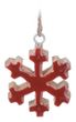 Anhänger Weihnachtsbaum Baumschmuck Holz Schneeflocke Stern ROT Natur Weihnachten Deko 2