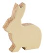 Hase Holz Dekofigur Gelb Grün Ostern Frühling Klein 1 Stück 2