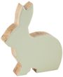 Hase Holz Dekofigur Gelb Grün Ostern Frühling Klein 1 Stück 4