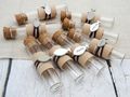 Glasröhrchen Gastgeschenke Kommunion Konfirmation Tischdeko Grau Fisch Weiß 8 Stück 3