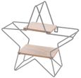 Regal Stern Metall Dekoregal Rosa Grün Hellblau Grau Aufbewahrung Zwei Ebenen Holz Deko 4