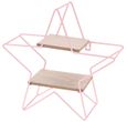 Regal Stern Metall Dekoregal Rosa Grün Hellblau Grau Aufbewahrung Zwei Ebenen Holz Deko 2
