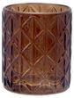 Windlicht Braun Raute Mosaik Retro Teelichthalter Tischdeko Deko Garten Terrasse 1