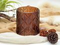 Windlicht Braun Raute Herbst Winter Weihnachten Deko Geschenk Geburtstag Mann 2