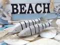 Fische Holz Anhänger Deko Maritim Weiß Blau Sommer Party Tischdeko Wanddeko 2 Stück 3