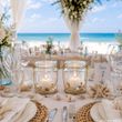 Windlichter aus Glas mit goldfarbenem Henkel – Tischdeko Party, Hochzeit, Gartenfeier, Event 4