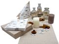 Tischdeko Kommunion Konfirmation Fisch Glaube Beige Natur Vasen Streudeko SET 20 Personen  1