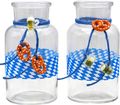 Vasen Oktoberfest Brezel Bierkrug Bayrisch Blau Tischdeko Deko Partydeko Geburtstag 2 Stück 1