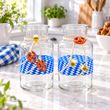 Tischdeko Oktoberfest bayrisch 2 Vasen aus Glas handdekoriert von ZauberDeko 2